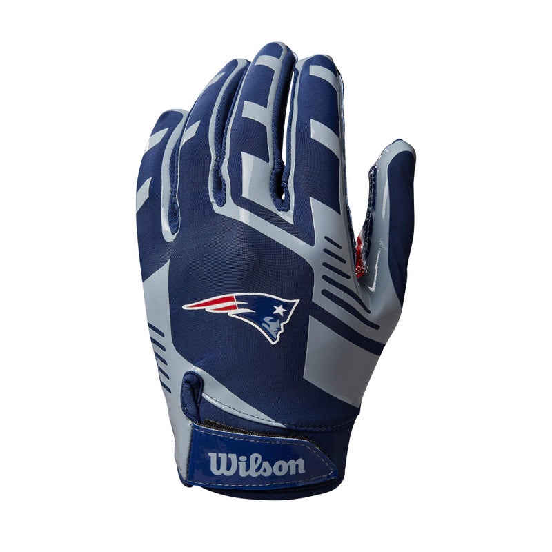 Wilson NFL Stretch Fit Football Gloves - Youth, New England Patriots - Image 2